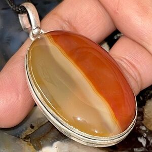 Sardonyx Agate Pendant 2 1/4”